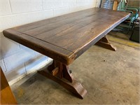 Antique Thick Plank Top Table - SEE Photos