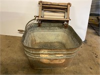 Antique Washer Wringer & Square Tub