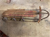 Antique Monoplane Wooden Sled