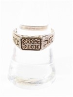 .925 Silver Carpe Diem Ring Sz 8.5   L