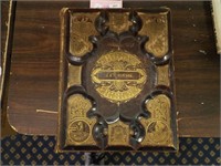 Vintage leatherbound ornate Domestic Bible,
