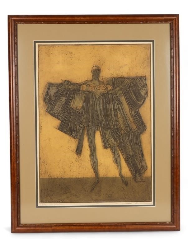 "Icarus" Intaglio by Dean Meeker (AM 1920-2002)