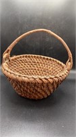 Handwoven Native American Basket w/ Swing Handle