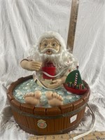 Animated Bubble Blowing Santa Claus
