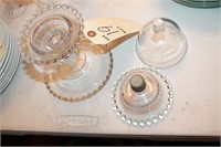 Beautiful vintage crystal candlestick and cups