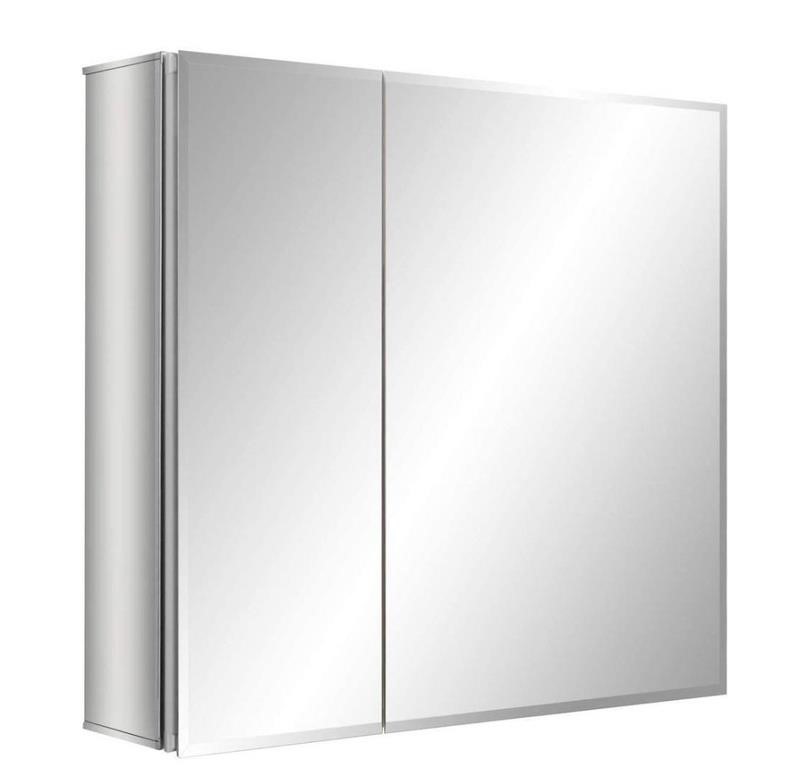 30 in. W x 26 in. H Silver Recessed/Surface Mount
