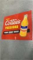 Nice Cottee’s Passiona Drinks Perspex Sign