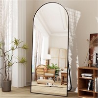 SE6079 Arch Standing Floor Mirror,Black, 71"x 26"