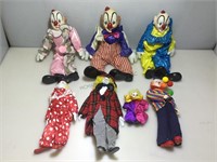 Porcelain clown doll collection