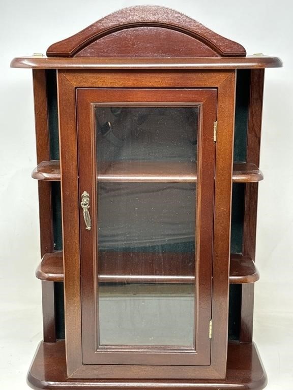 Wall hanging display cabinet with glass door