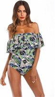 sz SMALL One Piece Swimsuit,Tropical