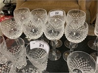 WATERFORD CRYSTAL  SET OF 8 GOBLETS