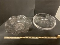 Two glass bowls