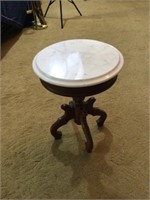 Marble top plant stand - 19 in tall