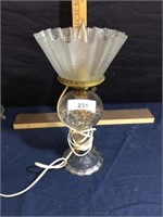 Electrified oil lamp 14 in tall