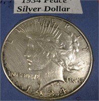 1934 US Silver Peace Dollar