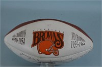 Pro Football Hall of Fame Browns Signed Football