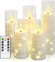 5pc Flameless LED Candles w/ Remote