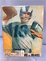 Rams vs Bears Oct 23 1966 program W/ ticket