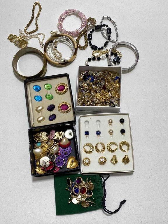 Assorted Costume Jewelry: Earrings, Bracelets