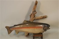 24" Steelhead Mounted of Driftwood