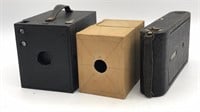 3 Vintage Kodak Cameras 1909 Folding Pocket