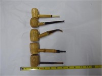 5 assorted Corn Cob Pipes