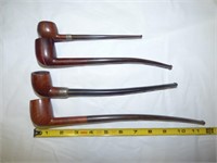 Four long stem English Pipes