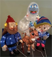 Rudolph & Friends Prelit Lawn Ornaments (4)