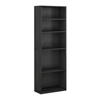 Furinno Jaya Simply Home 5-Shelf Bookcase, Black