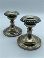 Crescent Silver SPNS Candle Holders (2)