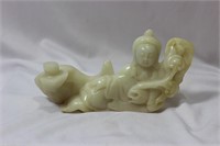 A Jade Reclining Kwan Yin