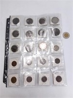 20 pièces de monnaies variées