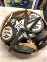 Basket full of Foxworthy redneck sayings on wood