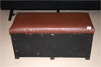 Storage ottoman; measures approx. 29 1/2 in x 14