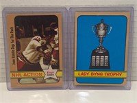 Jean Ratelle NHL Action & Lady Byng Trophy Cards