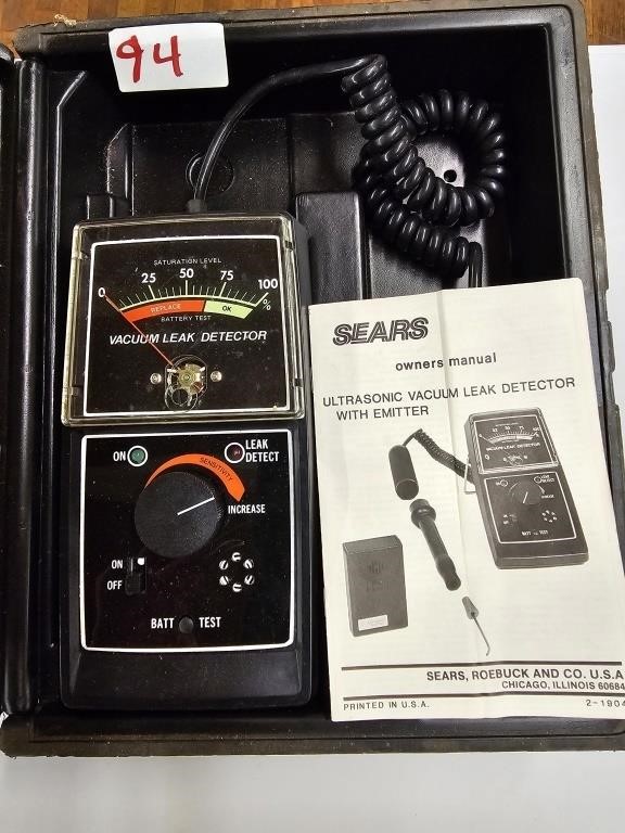 Sears Vacuum Leak Detector
