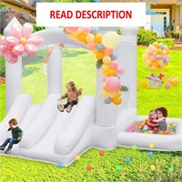 White Bounce House for Kids - 12x9x7ft