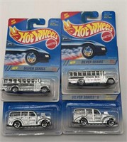 4-Silver Series I and II Hot Wheels 1994