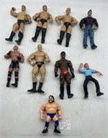 (JT) 9 WWE/WWF/WCW Action Figures Including WWF