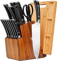 NIUXX Wood 18-Pieces Kitchen Knives Set