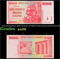 2007-2008 Zimbabwe (ZWR 3rd Dollar) 100 Million Do
