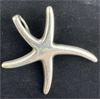 925 Silver Starfish Pendant
