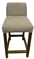 Beige Barstool with Aztec Style Pattern