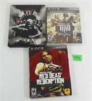 Qty of 3 PS3 Games, Good Condition