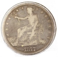 1877 Seated Liberty Silver Trade Dollar