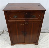 Vintage Parlor Wood Liquor Bar Cabinet
