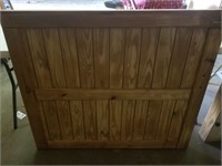 WOOD TWIN  BED -- HEAD AND FOOT BOARDS WITH RAILS