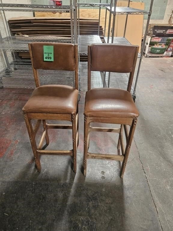 Set of 2 Wooden Chairs