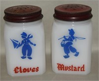 Hazel Atlas Dutch Boy Milk Glass Clove & Mustard